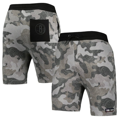 Brooklyn Nets NBA x Hugo Boss Slam Camo Shorts - Black online