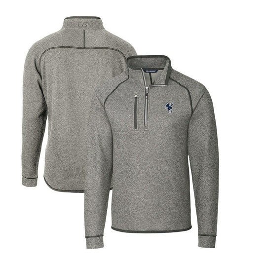 Indianapolis Colts Cutter & Buck Mainsail Sweater-Knit Big & Tall Half-Zip Pullover Jacket - Heather Gray discount