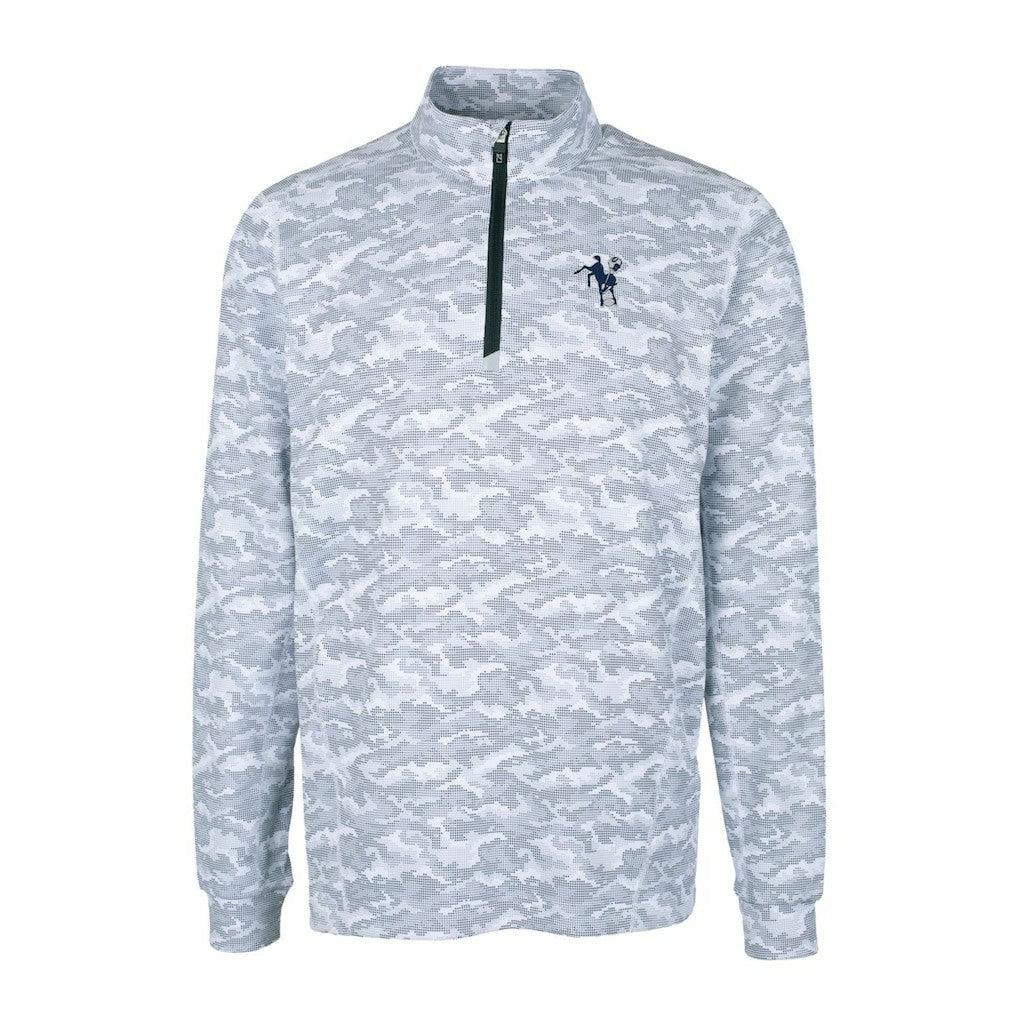 Indianapolis Colts Cutter & Buck Throwback Logo Big & Tall Traverse Camo Print Stretch Quarter-Zip Pullover Top - Charcoal on sale