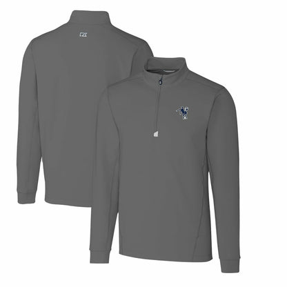 Indianapolis Colts Cutter & Buck Throwback Logo Traverse Stretch Quarter-Zip Big & Tall Pullover Top - Steel for sale