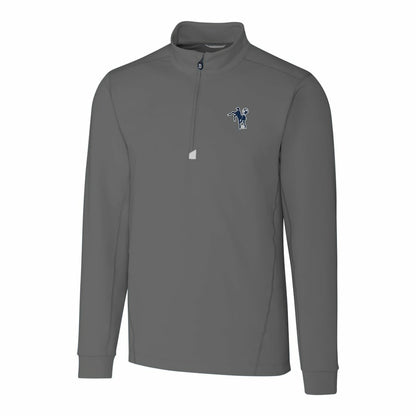 Indianapolis Colts Cutter & Buck Throwback Logo Traverse Stretch Quarter-Zip Big & Tall Pullover Top - Steel for sale