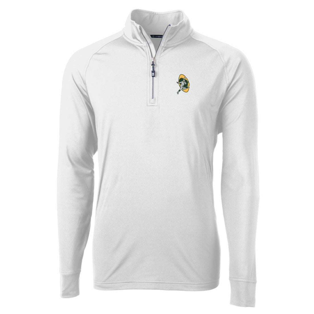 Green Bay Packers Cutter & Buck Adapt Eco Knit Stretch Recycled Quarter-Zip Throwback Pullover Top - White online