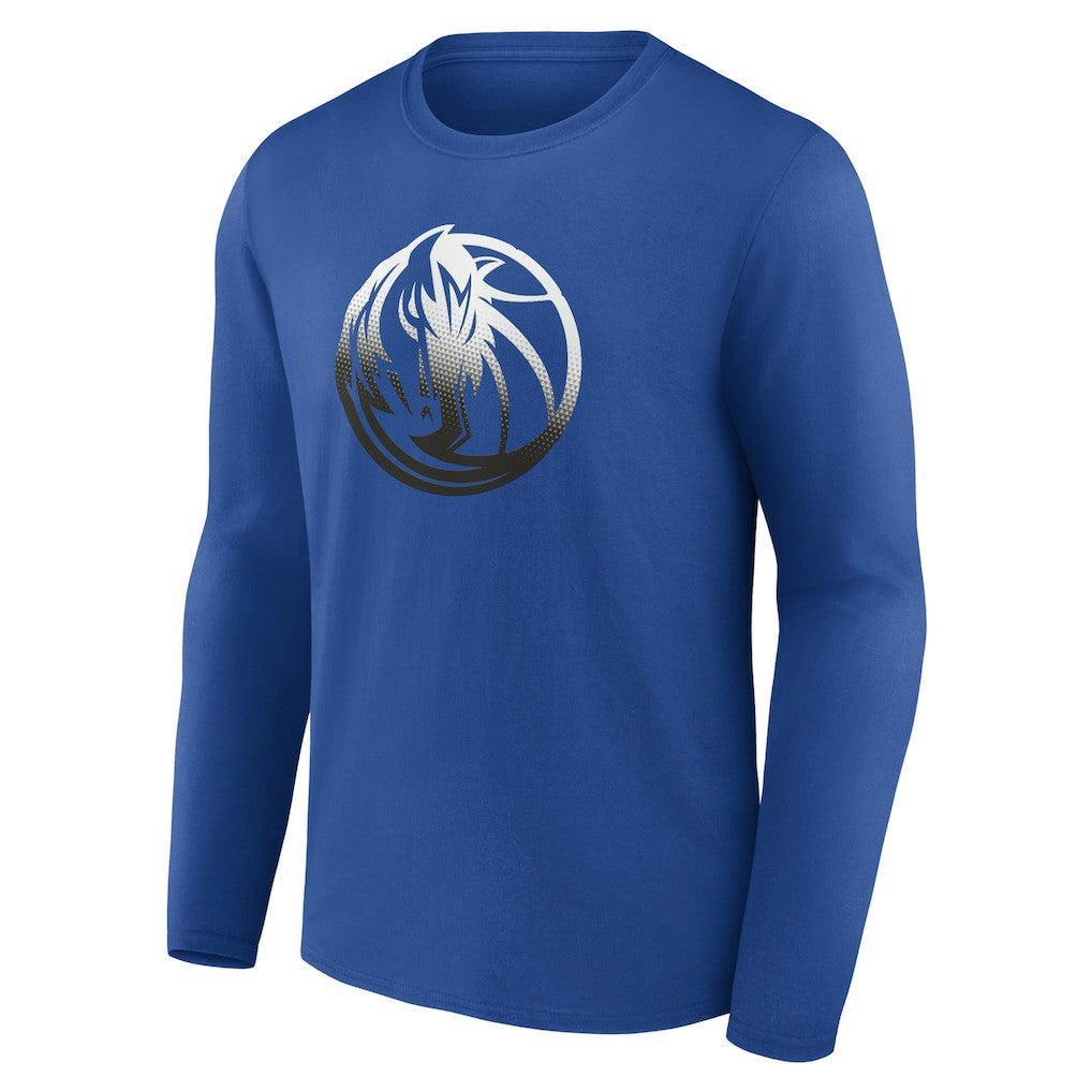 Dallas Mavericks Gradient Logo Long Sleeve T-Shirt sale - Blue outlet