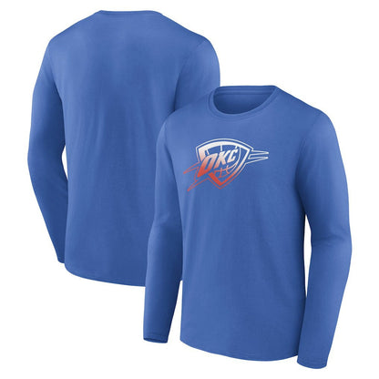 Oklahoma City Thunder Gradient Logo Long Sleeve T-Shirt - Blue for sale