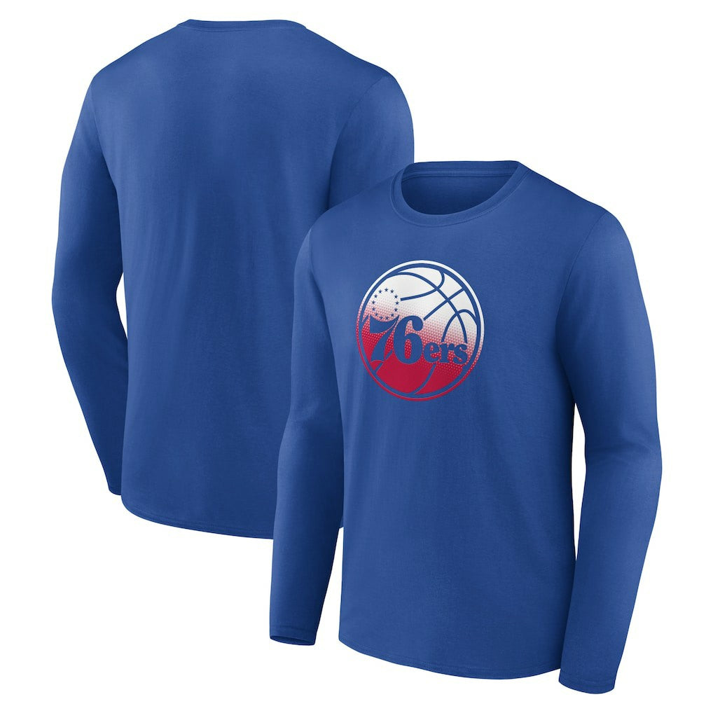 Philadelphia 76ers Gradient Logo Long Sleeve T-Shirt - Royal outlet