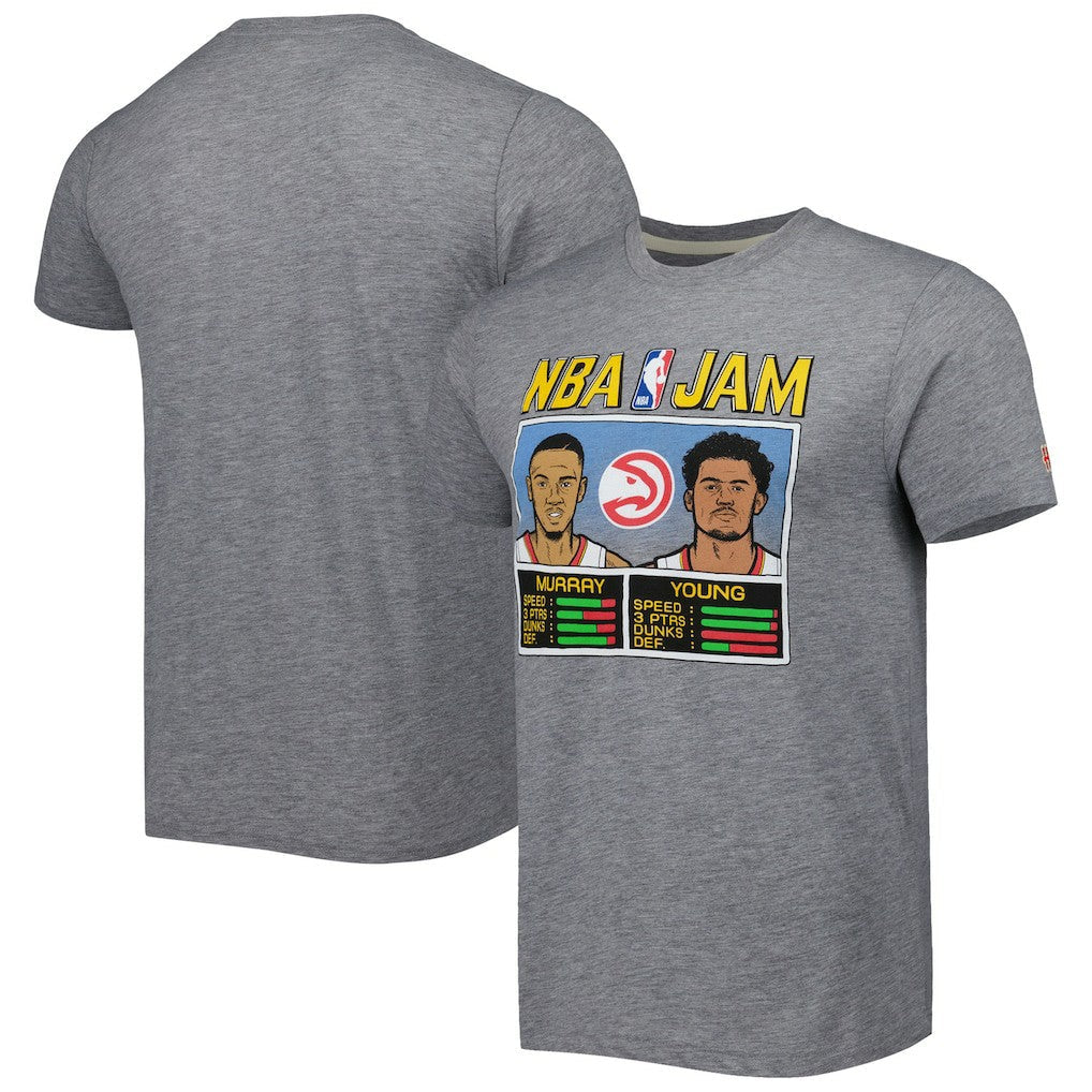 Dejounte Murray & Trae Young Atlanta Hawks Homage NBA Jam Tri-Blend T-Shirt - Gray shop