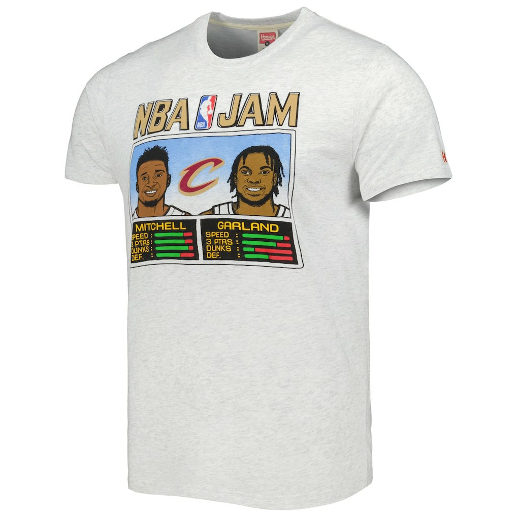 Donovan Mitchell & Darius Garland Cleveland Cavaliers Homage NBA Jam Tri-Blend T-Shirt sale - Ash for sale
