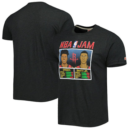 Jalen Green & Jabari Smith Jr. Houston Rockets Homage NBA Jam Tri-Blend T-Shirt - Charcoal outlet