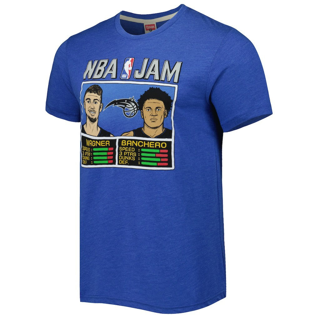 Franz Wagner & Paolo Banchero Orlando Magic Homage NBA Jam Tri-Blend T-Shirt - Blue on sale