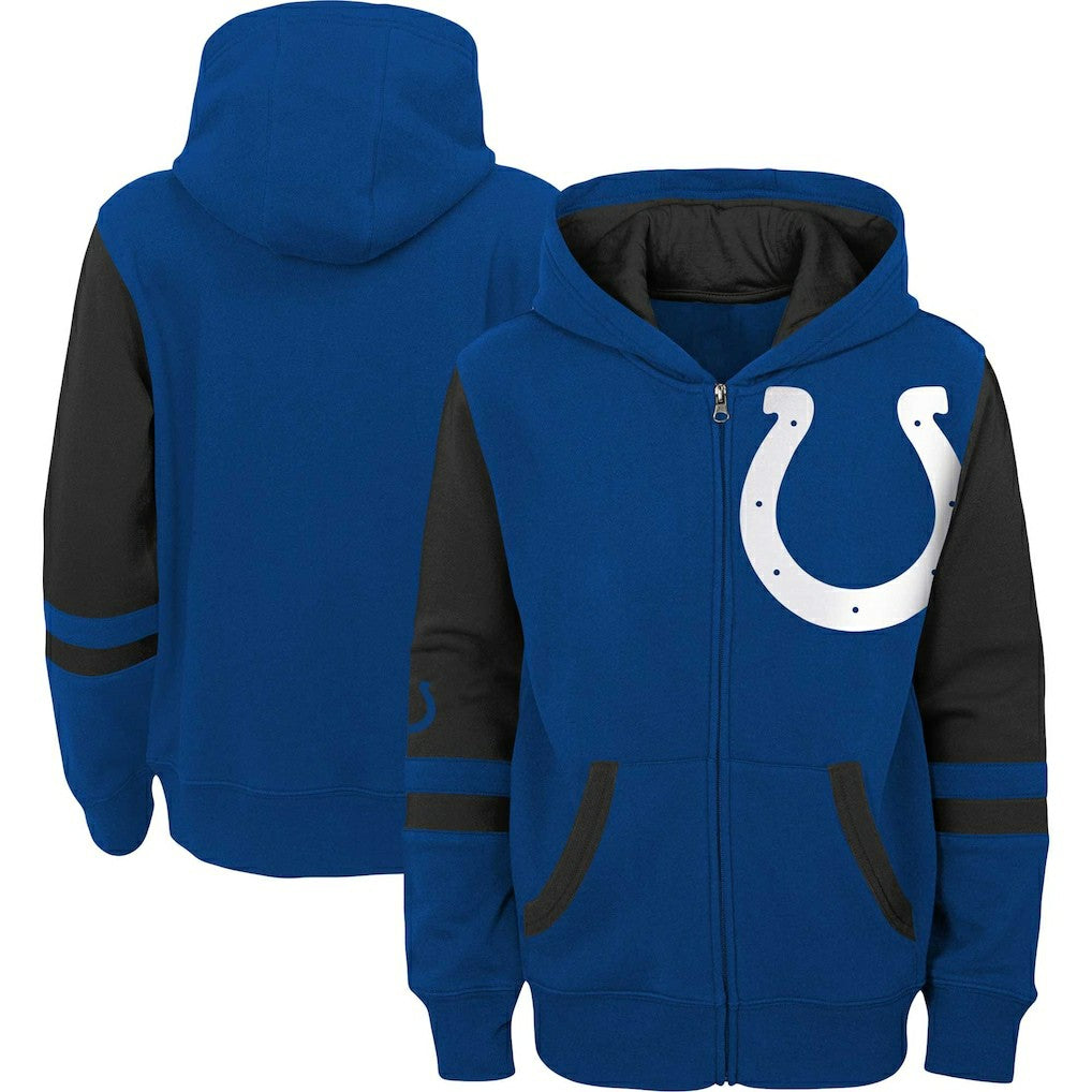 Indianapolis Colts Youth Colorblock Full-Zip Hoodie - Royal cheap