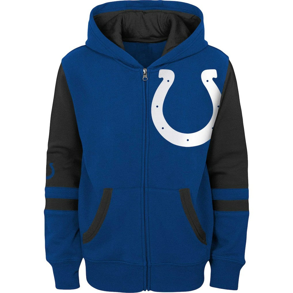 Indianapolis Colts Youth Colorblock Full-Zip Hoodie - Royal cheap