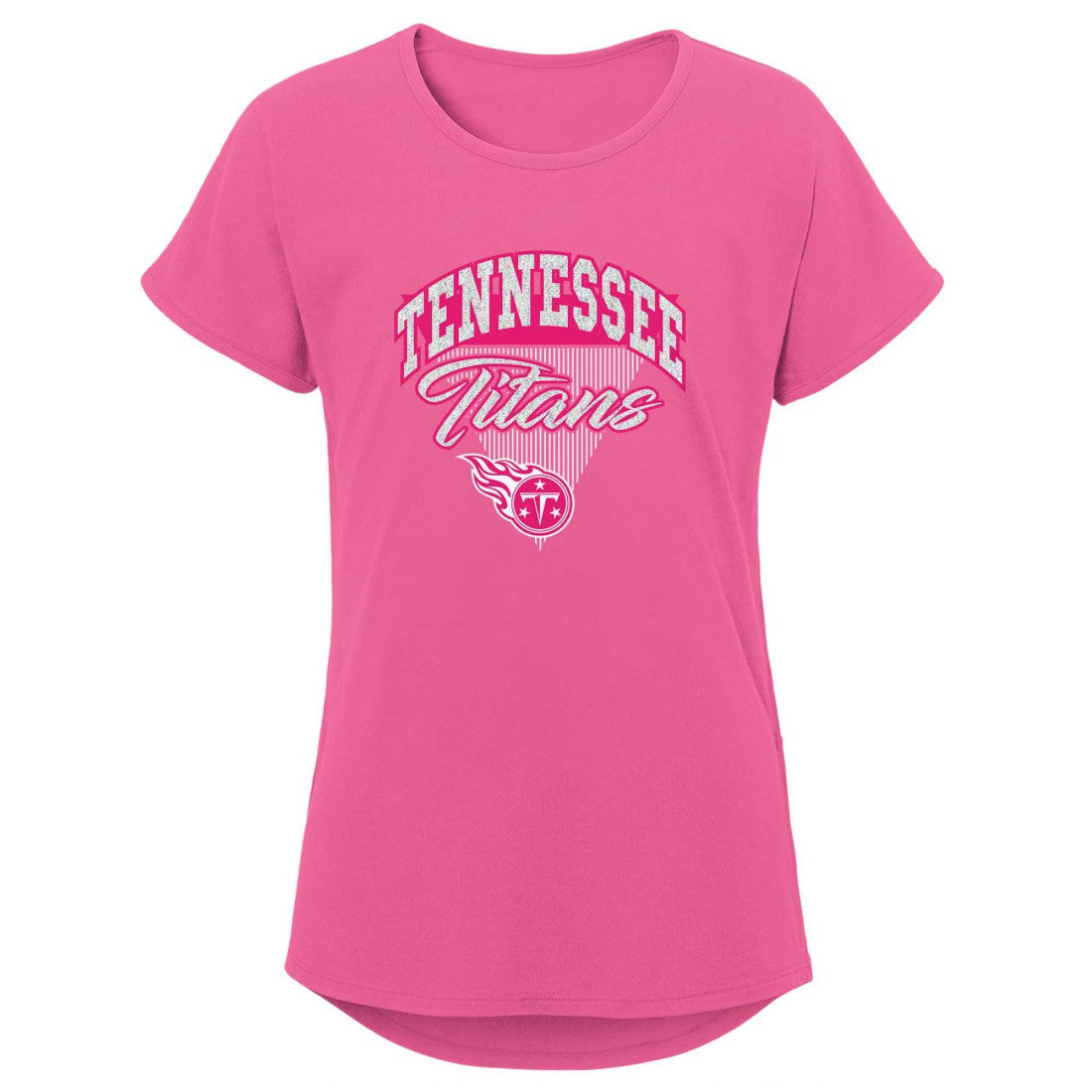 Tennessee Titans Girls Youth Playtime Dolman T-Shirt - Pink for sale