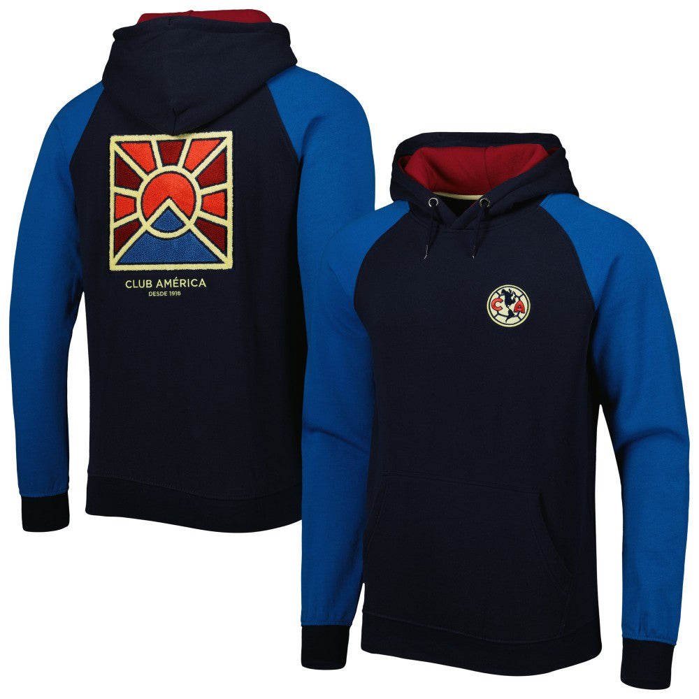 Club America Pride Raglan Pullover Hoodie - Navy/Blue outlet