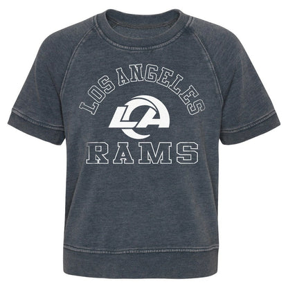 Los Angeles Rams Girls Juniors Cheer Squad Raglan T-Shirt - Heather Charcoal on sale