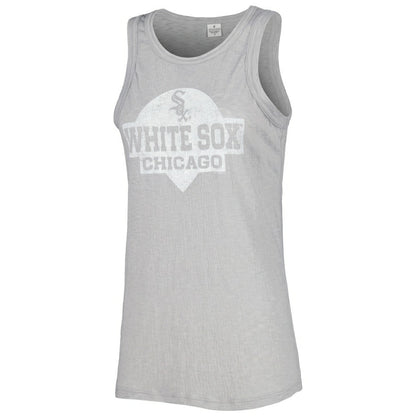 Chicago White Sox Soft as a Grape Women's Tri-Blend Tank Top - Gray