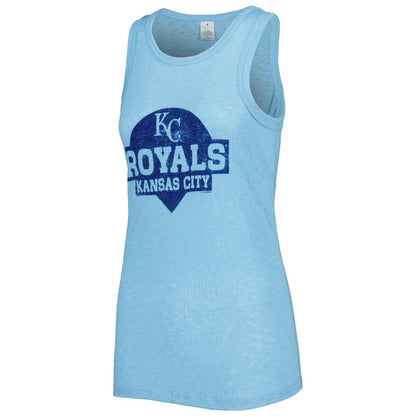 Kansas City Royals Soft as a Grape Women's Tri-Blend Tank Top - Royal