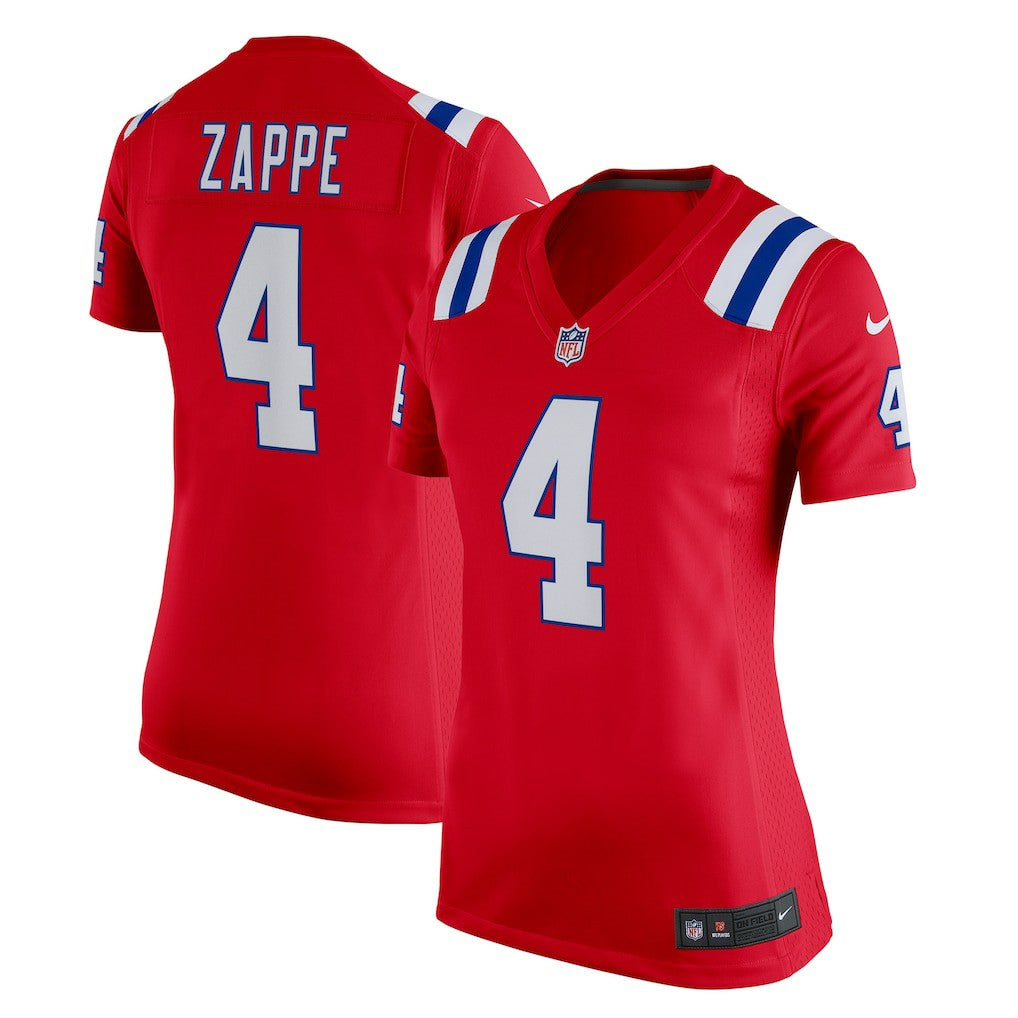 Bailey Zappe New England Patriots Women's Team Game Jersey - Red | Nike discount