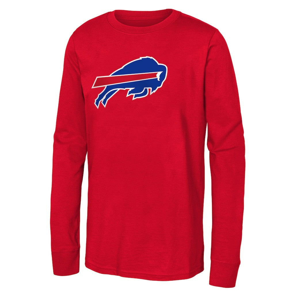 Buffalo Bills Youth Primary Logo Long Sleeve T-Shirt - Red sale