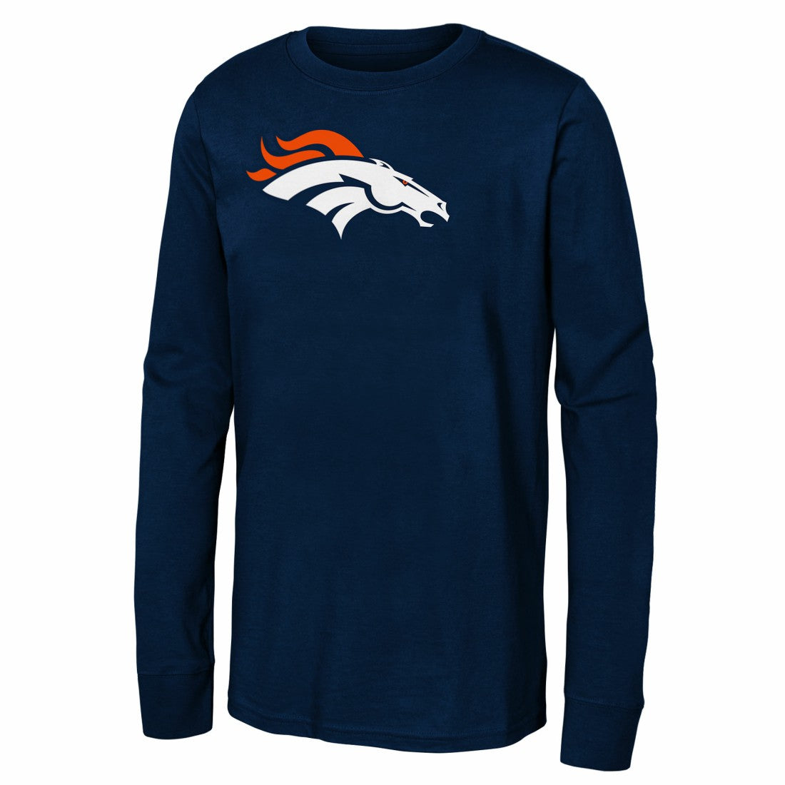 Denver Broncos Youth Primary Logo Long Sleeve T-Shirt - Navy sale