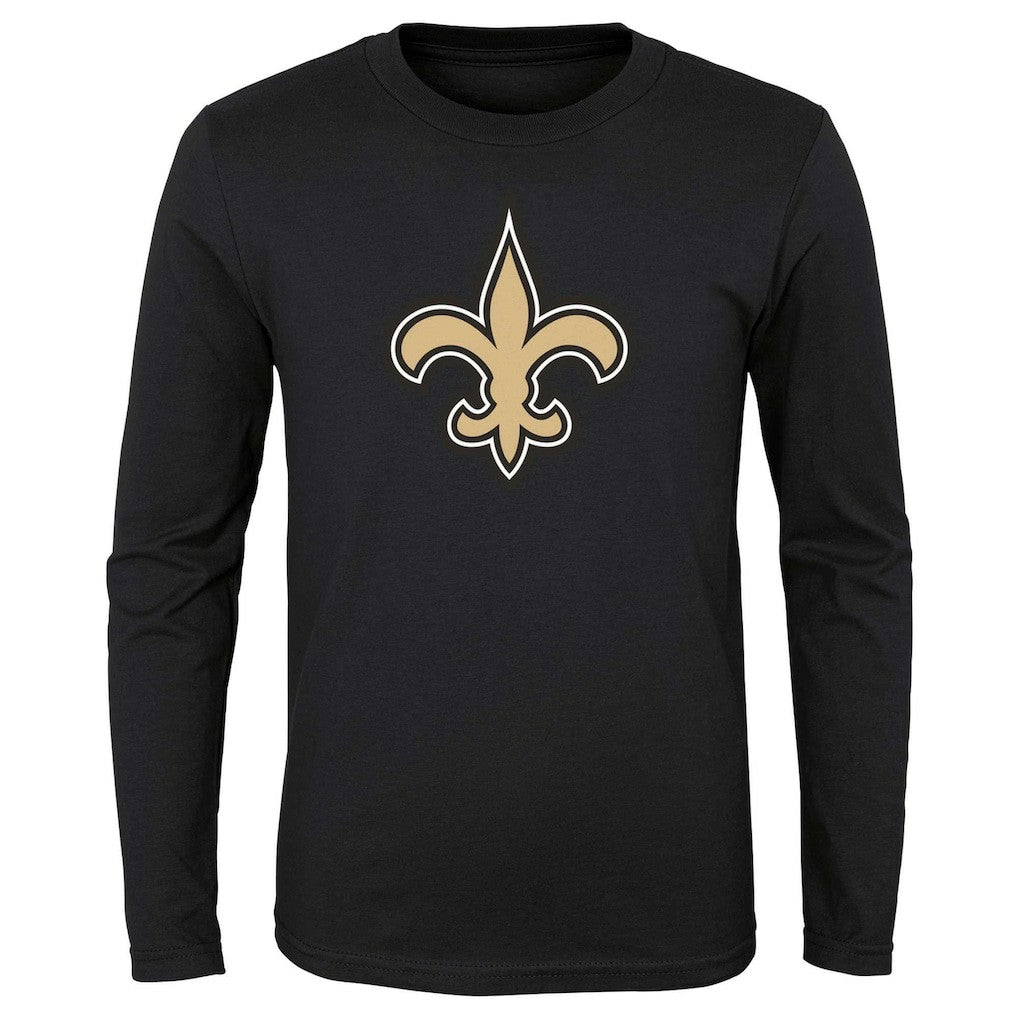 New Orleans Saints Preschool Primary Logo Long Sleeve T-Shirt - Black sale