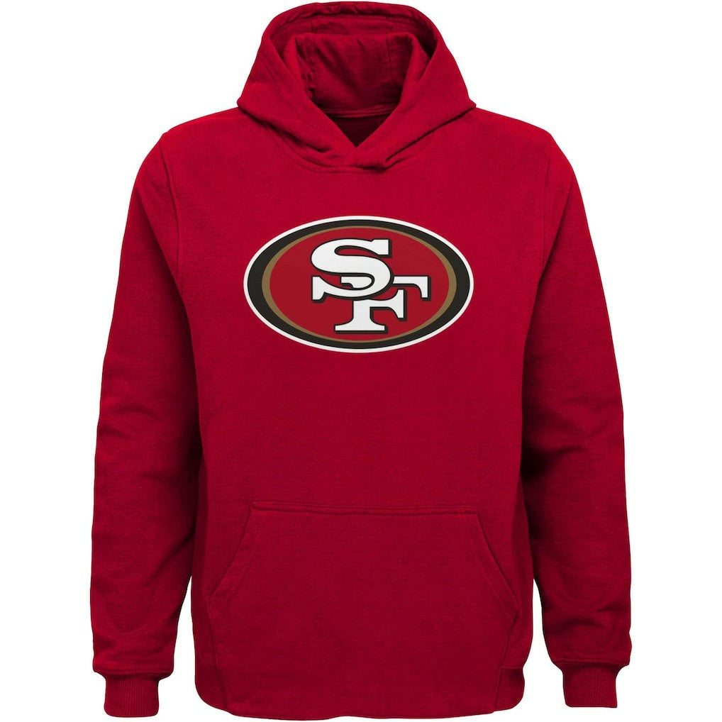 San Francisco 49ers Youth Team Logo Pullover Hoodie - Scarlet on sale