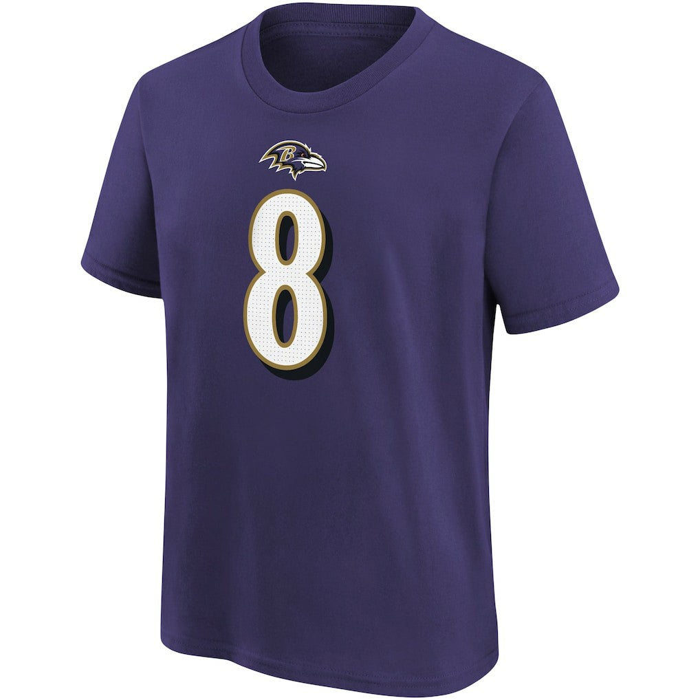 Lamar Jackson Baltimore Ravens Youth Player Name & Number T-Shirt - Purple | Nike sale