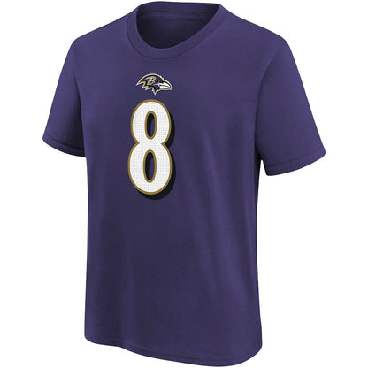 Lamar Jackson Baltimore Ravens Youth Player Name & Number T-Shirt - Purple | Nike sale