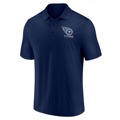 Tennessee Titans Lockup Two-Pack Polo Set - White/Navy on sale