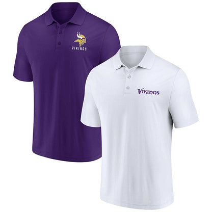 Minnesota Vikings Lockup Two-Pack Polo Set - White/Purple outlet
