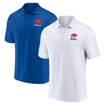 Buffalo Bills Throwback Two-Pack Polo Set - White/Royal cheap