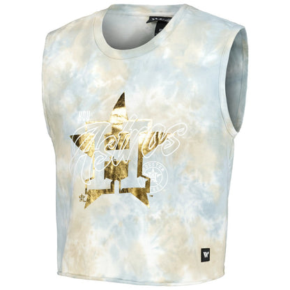 Houston Astros The Wild Collective Women's Washed Muscle Tank Top - White