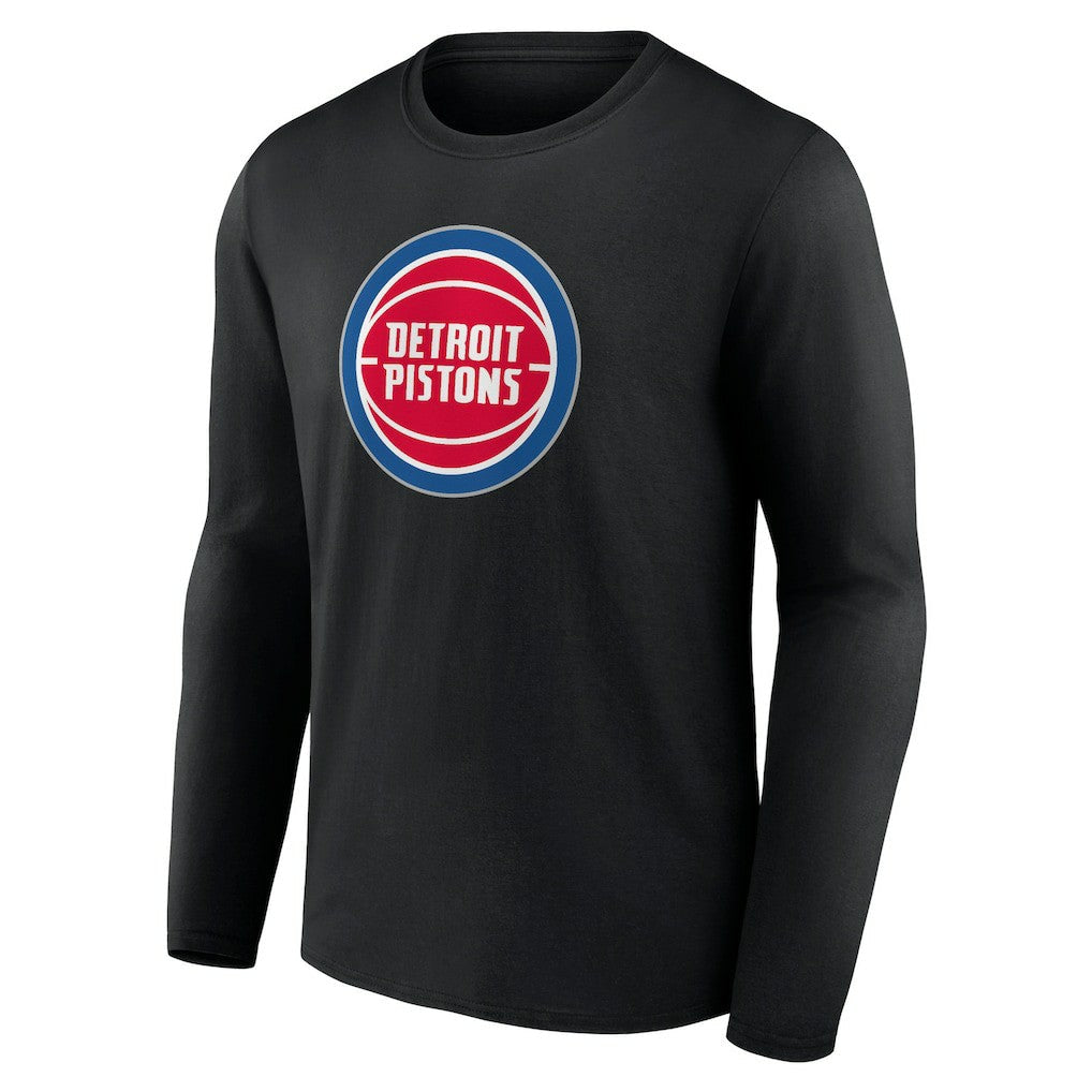 Detroit Pistons Primary Team Logo Long Sleeve T-Shirt sale - Black cheap