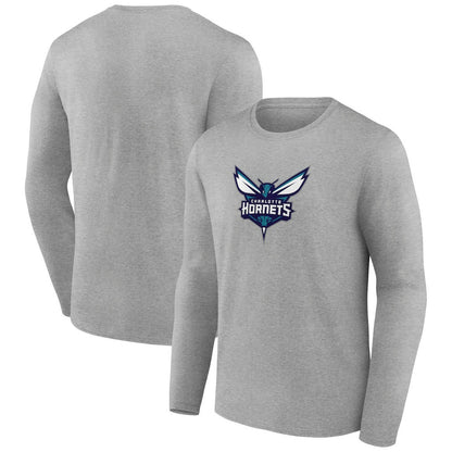 Charlotte Hornets Primary Team Logo Long Sleeve T-Shirt - Gray outlet