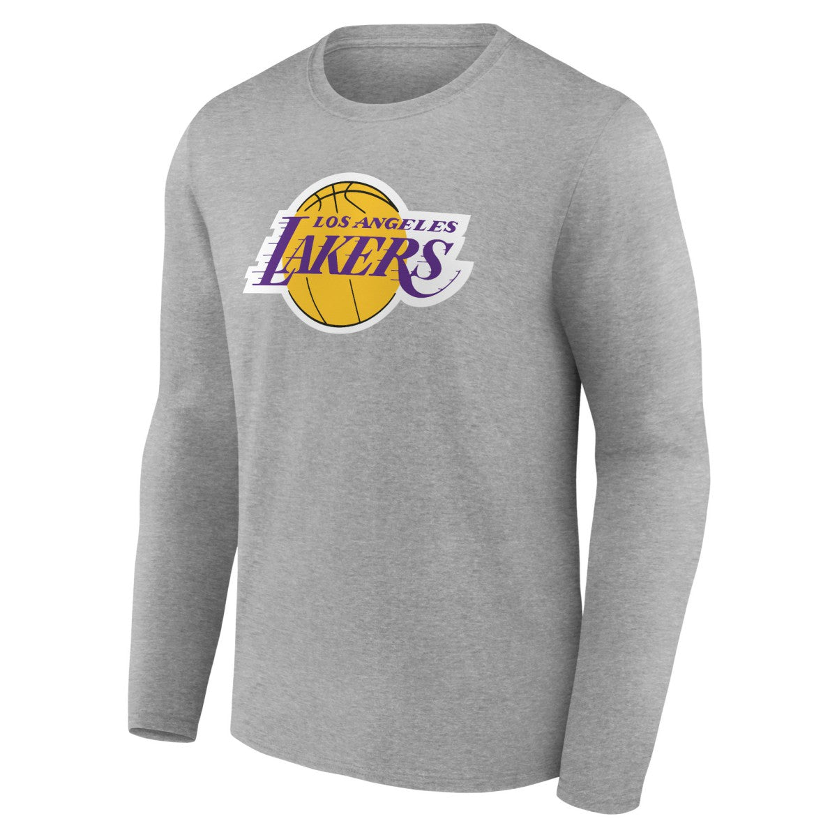 Los Angeles Lakers Primary Team Logo Long Sleeve T-Shirt - Gray outlet