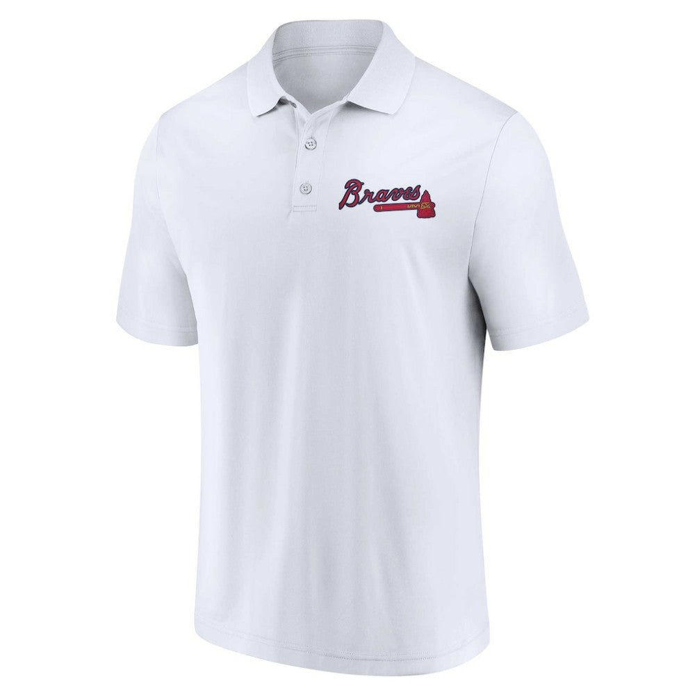Atlanta Braves Two-Pack Logo Lockup Polo Set - Navy/White
