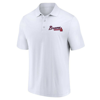Atlanta Braves Two-Pack Logo Lockup Polo Set - Navy/White
