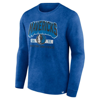 Dallas Mavericks Front Court Press Snow Wash Long Sleeve T-Shirt sale - Heather Royal | Fanatics outlet