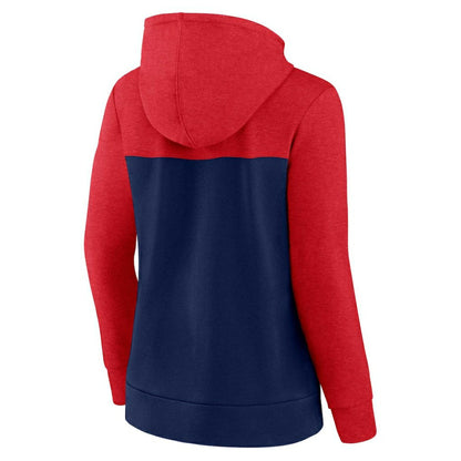 Washington Nationals Women's City Ties Hoodie Full-Zip Sweatshirt - Red/Navy