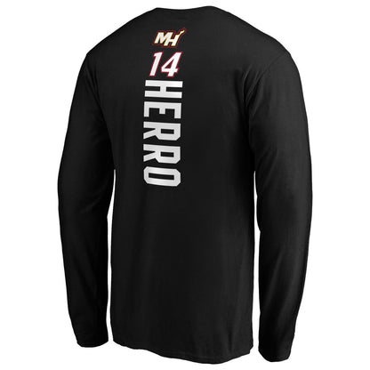 Tyler Herro Miami Heat Playmaker Team Name & Number Long Sleeve T-Shirt - Black discount