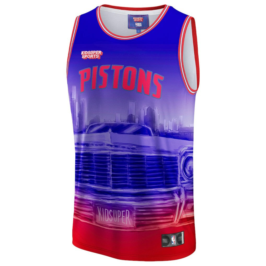 Detroit Pistons NBA & KidSuper Studios Unisex Hometown Jersey sale - Red | Fanatics cheap