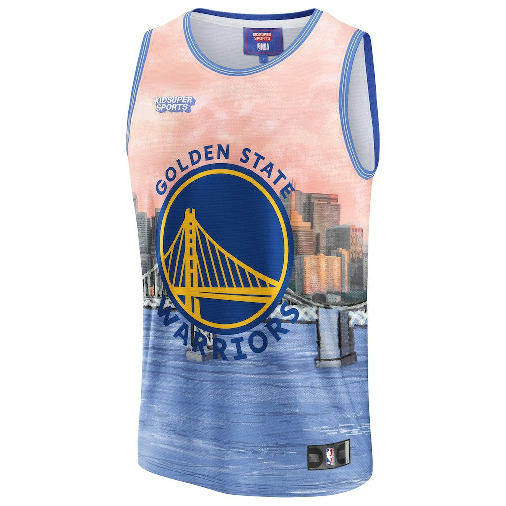 Golden State Warriors NBA & KidSuper Studios Unisex Hometown Jersey sale - Blue | Fanatics cheap