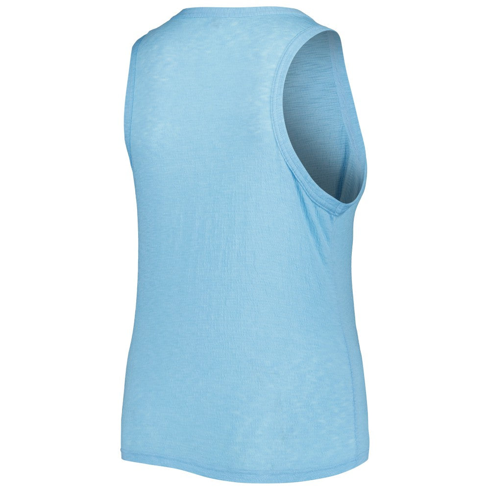 Kansas City Royals Soft as a Grape Women's Plus Size High Neck Tri-Blend Tank Top - Royal