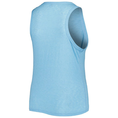Kansas City Royals Soft as a Grape Women's Plus Size High Neck Tri-Blend Tank Top - Royal