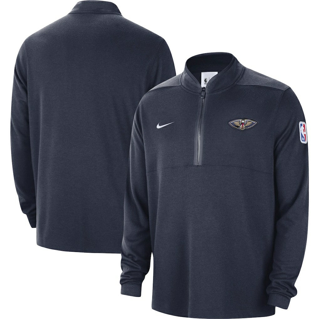 New Orleans Pelicans Authentic Performance Half-Zip Jacket - Navy | Nike cheap