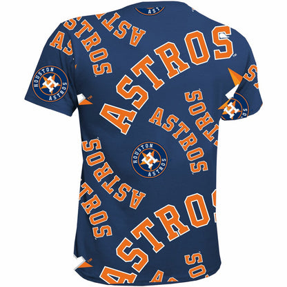 Houston Astros Stitches Youth Allover Team T-Shirt - Navy