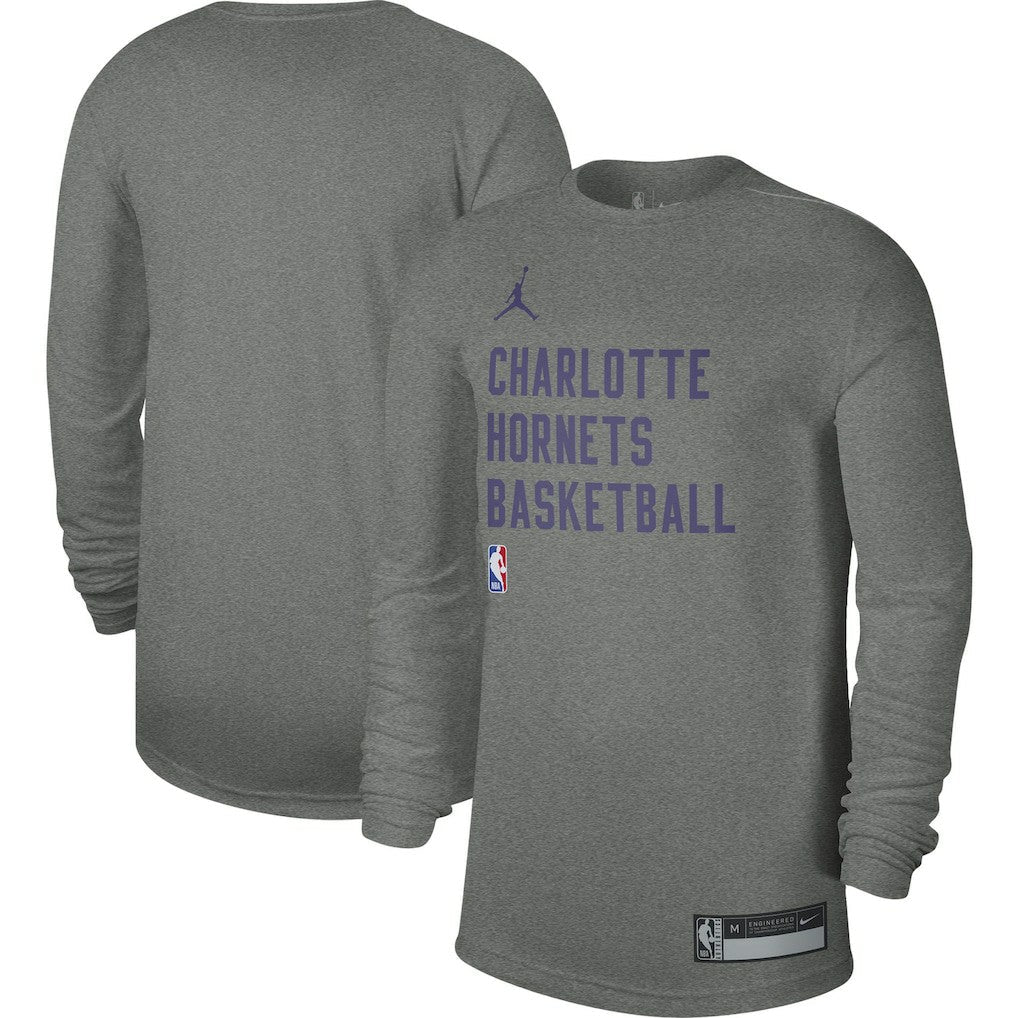 Charlotte Hornets Jordan Brand Unisex 2023/24 Legend On-Court Practice Long Sleeve T-Shirt - Heather Gray on sale