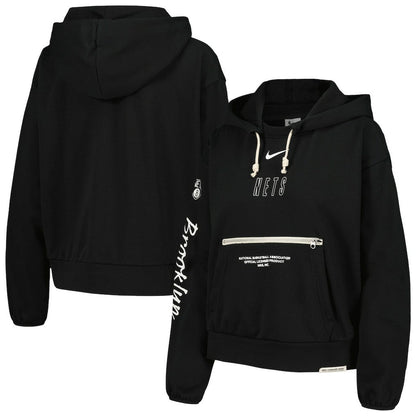 Brooklyn Nets Women's Courtside Standard Issue Performance Pullover Hoodie - Black | Nike outlet