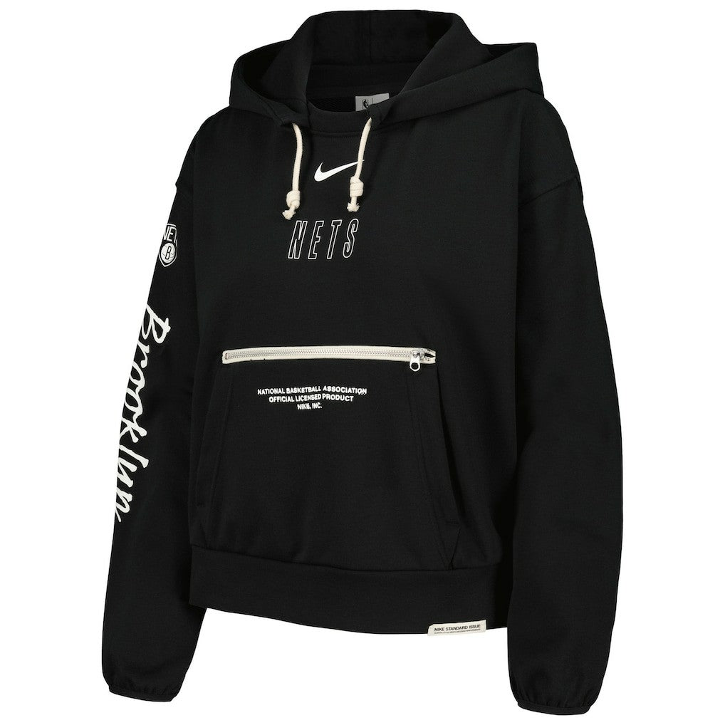 Brooklyn Nets Women's Courtside Standard Issue Performance Pullover Hoodie - Black | Nike outlet
