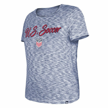 USWNT 5th & Ocean by New Era Women's Active Space Dye Jersey T-Shirt - Navy | New Era for sale