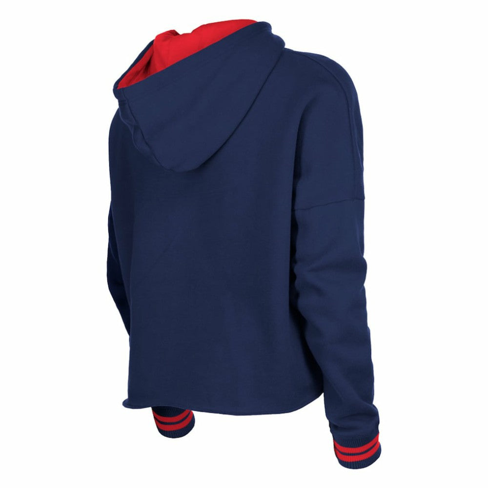 USWNT 5th & Ocean by New Era Women's Athleisure Cropped Fleece Pullover Hoodie - Navy | New Era shop